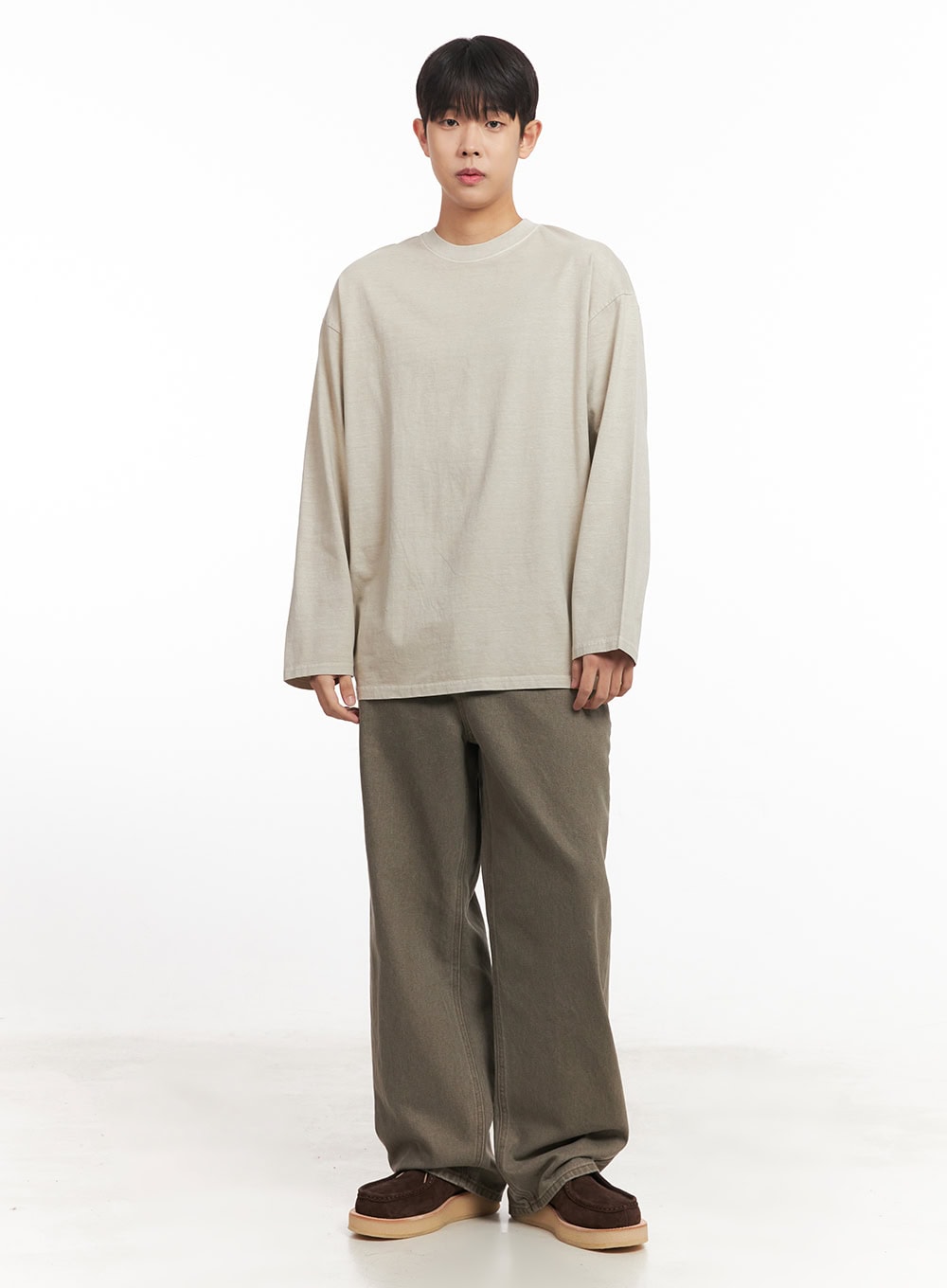 Men's Washed Long-Sleeve T-Shirt IM527