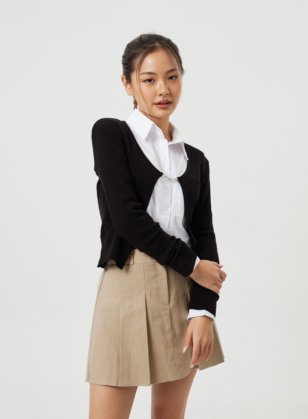 Ribbed Knit Cardigan CM303