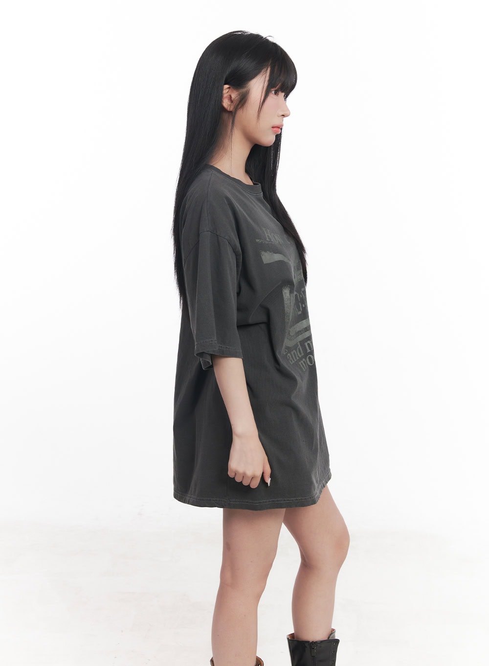 Graphic Oversize Cotton T-Shirt CY527