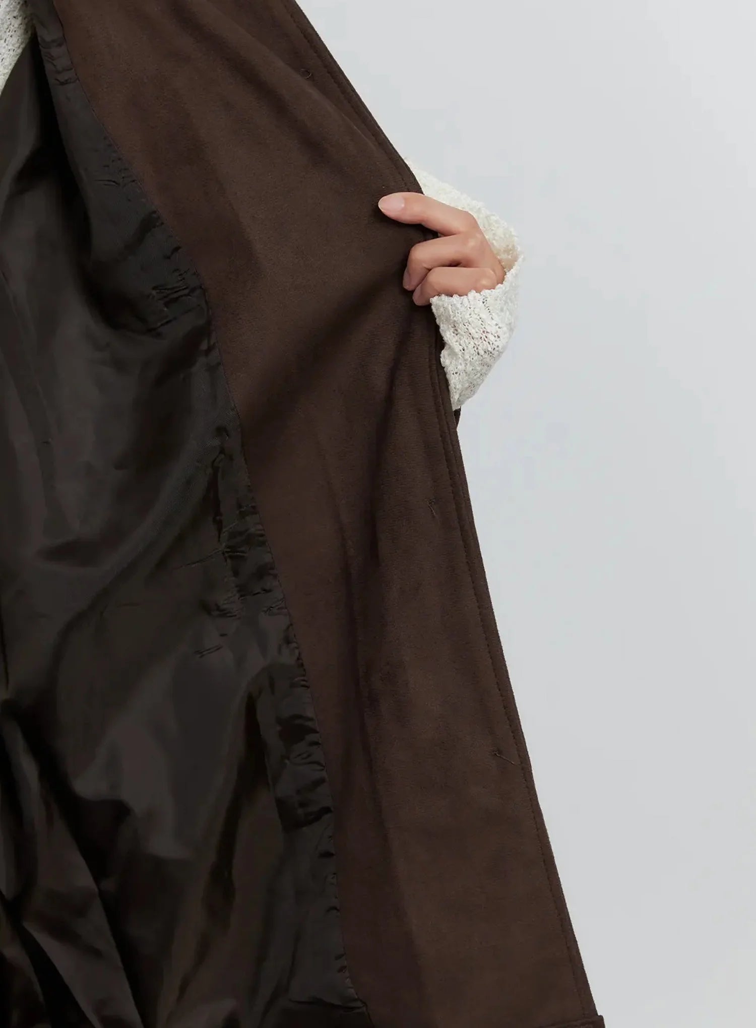 Suede-Style Button-Up Jacket IS515