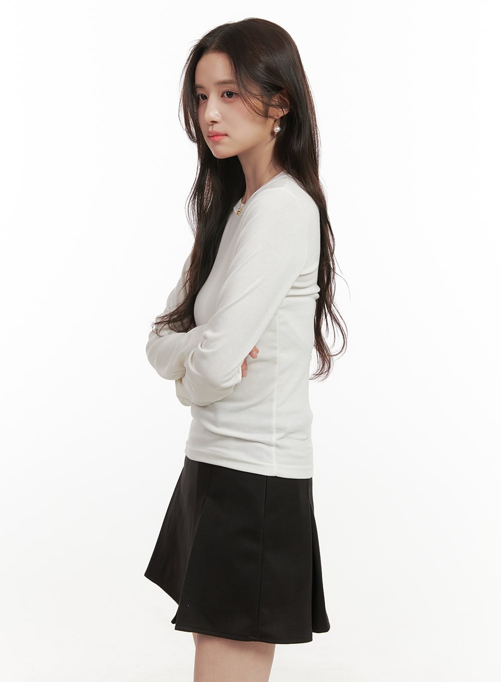 Classic Round Neck Long Sleeve Top ON429