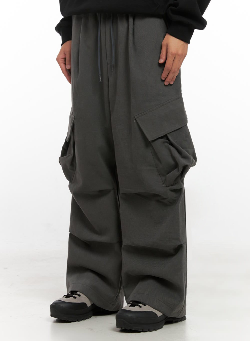 Men's Warm Wide-Fit Cargo Pants ID406