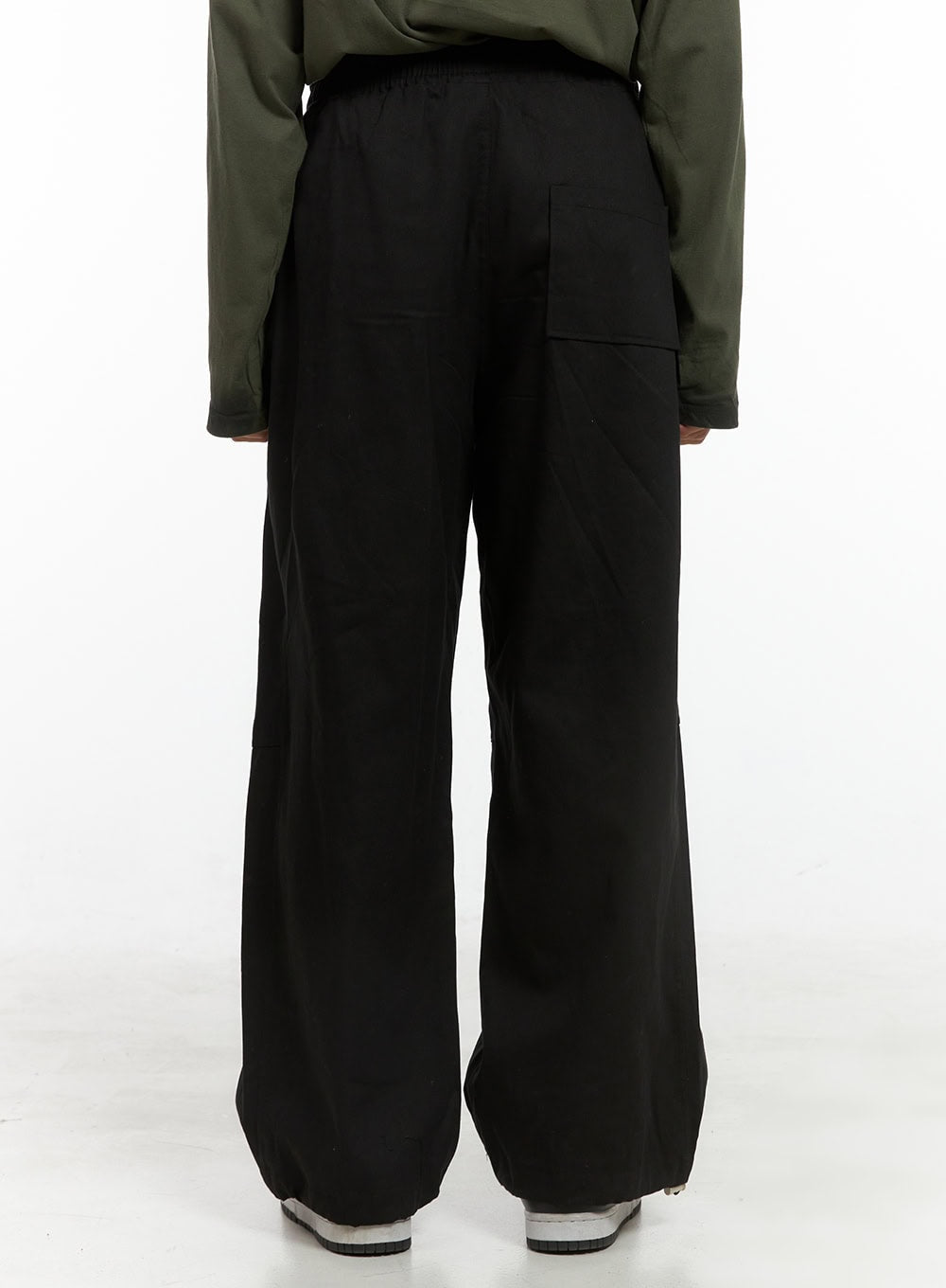 Men's Pintuck Banded Wide Fit Cotton Pants IS420