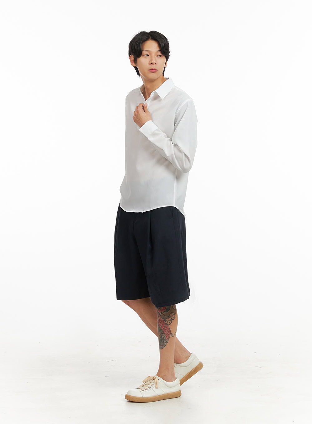 Men's Collared Long Sleeve Shirt IY416