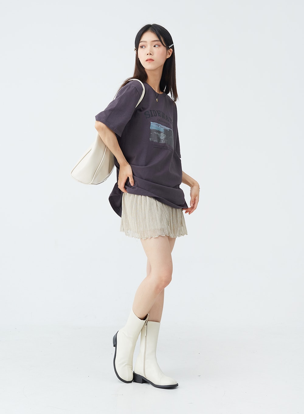 Sideways Graphic Oversized Tee OU19