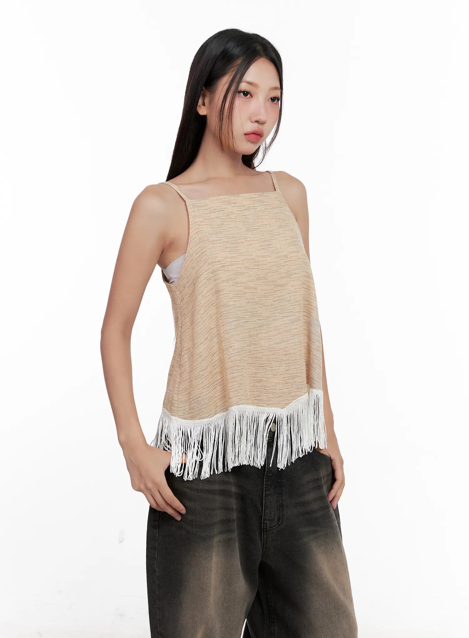 Fringe Hem Boho Tank CL521