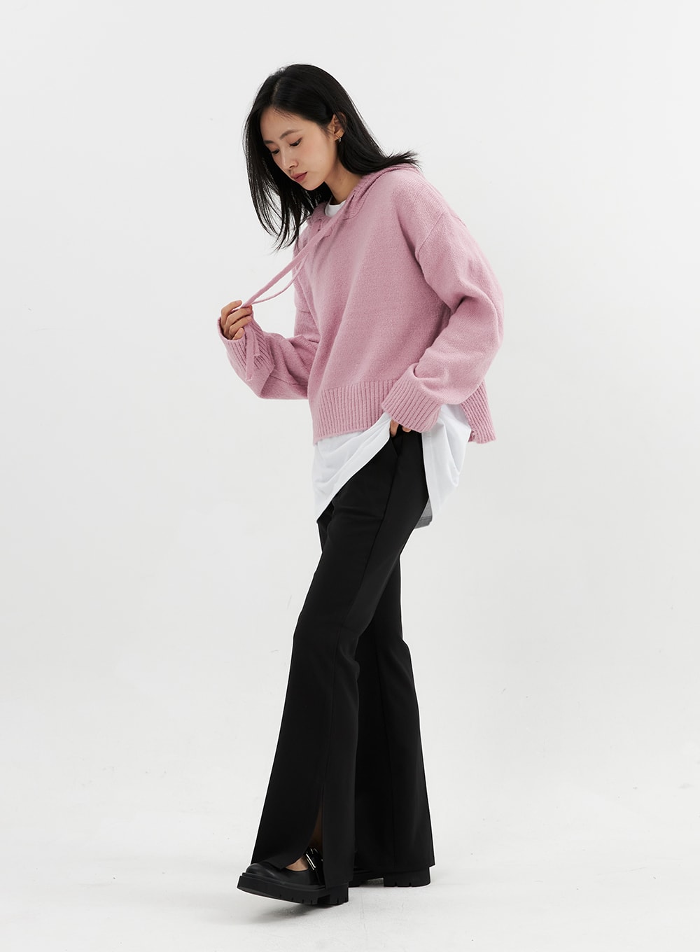 Hooded Knit Sweater OO305