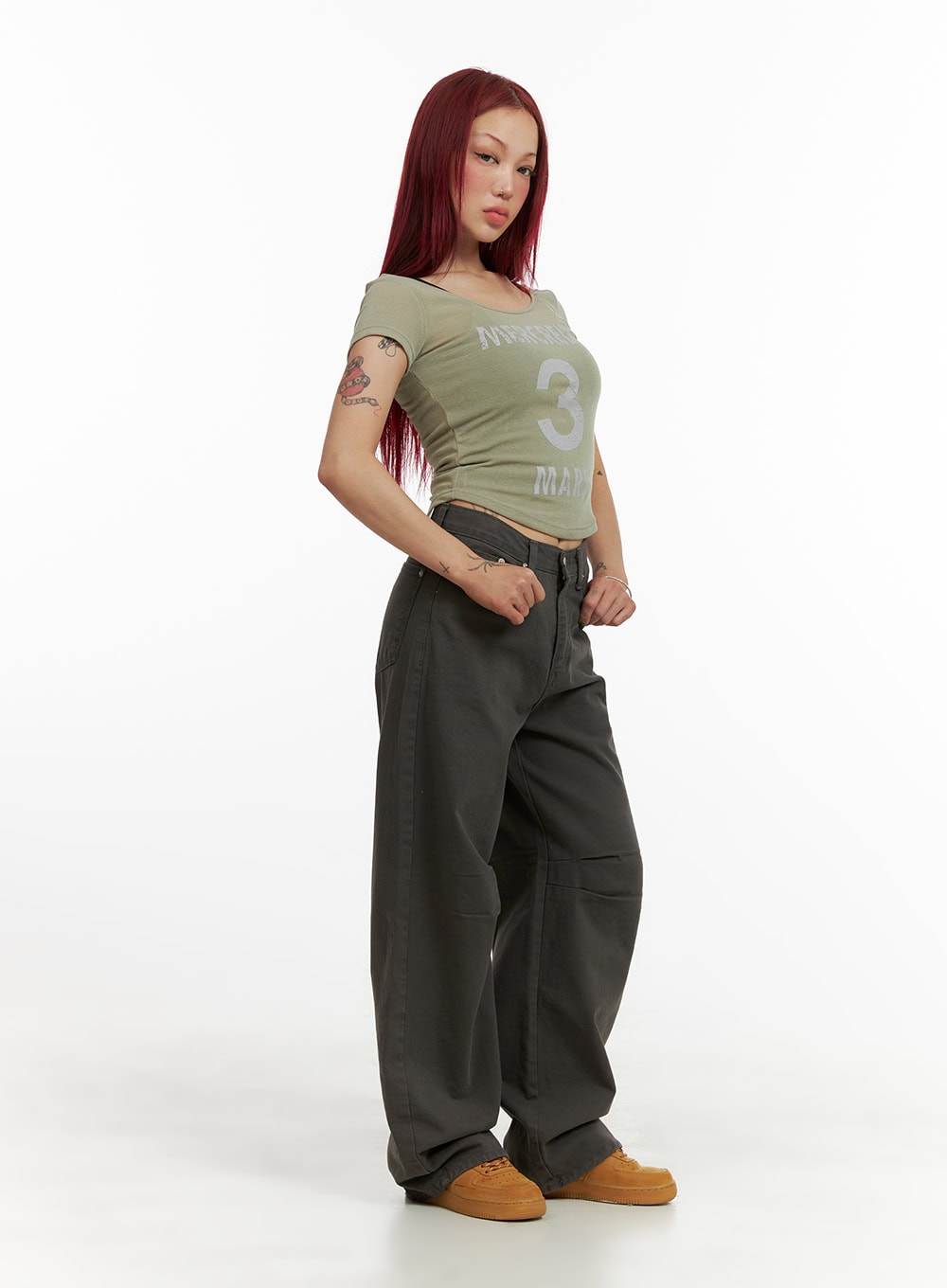 Graphic Cotton Crop Tee CY430