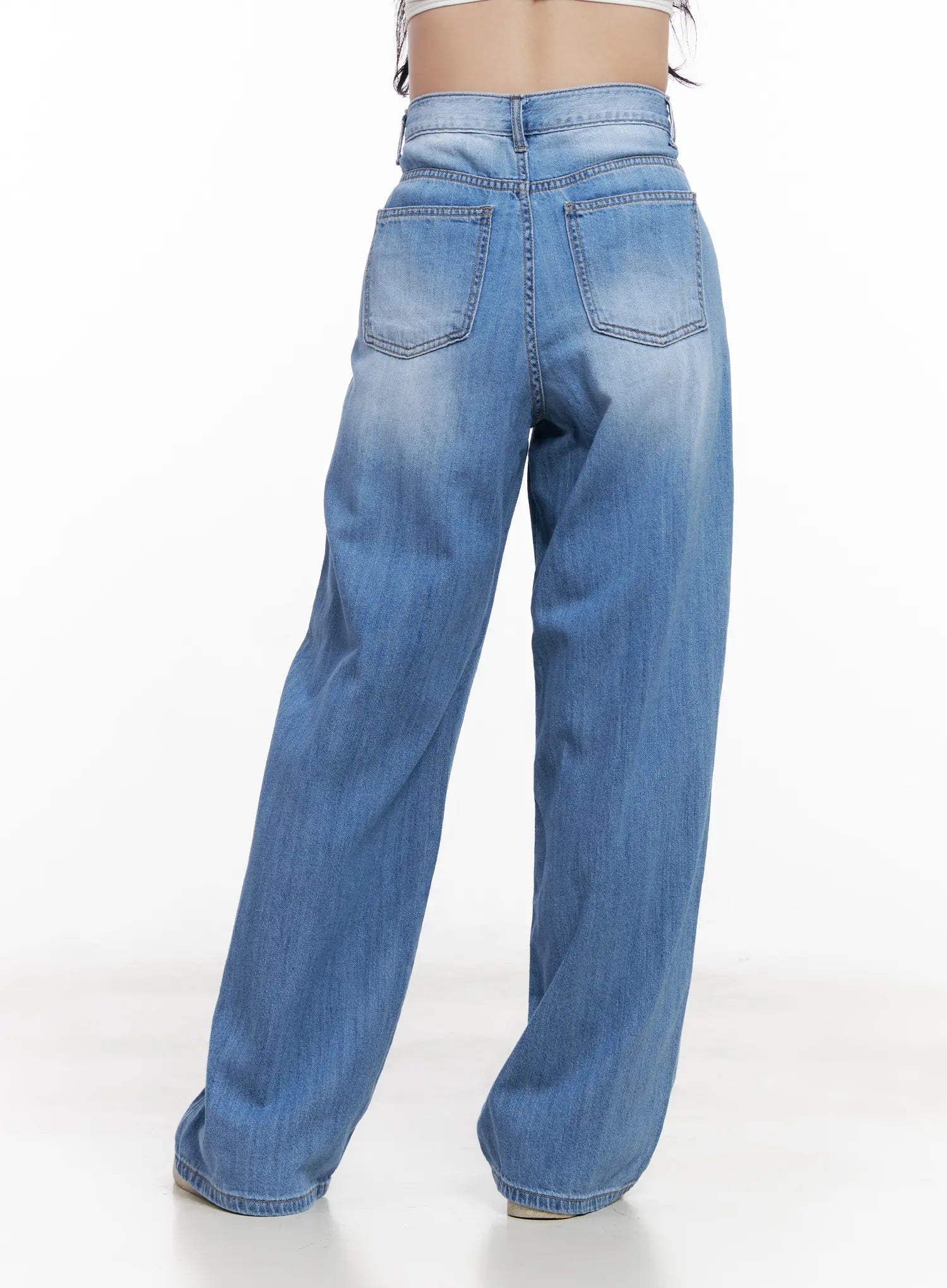 Jungeun Wide-Leg Summer Denim Jeans CL516