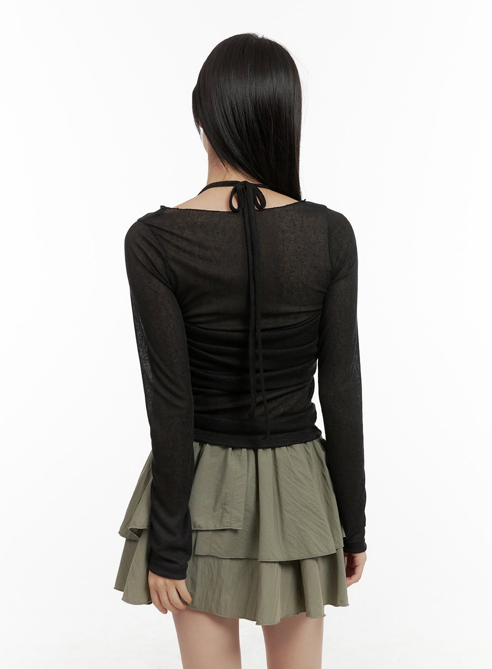 Sheer Layered Long Sleeve Top CG427