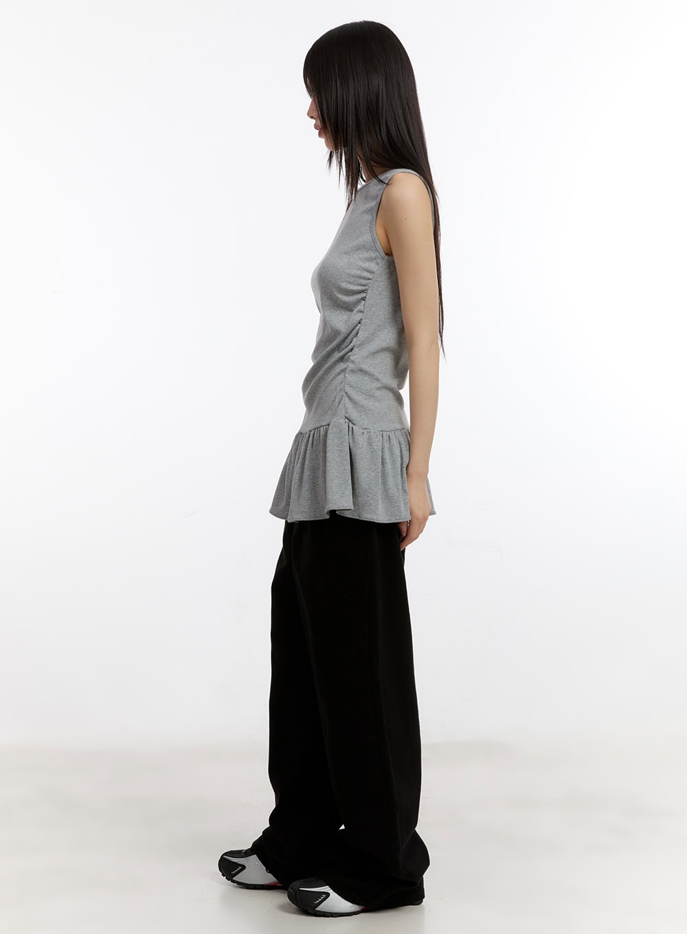 Classic Shirred Sleeveless Mini Dress CA508