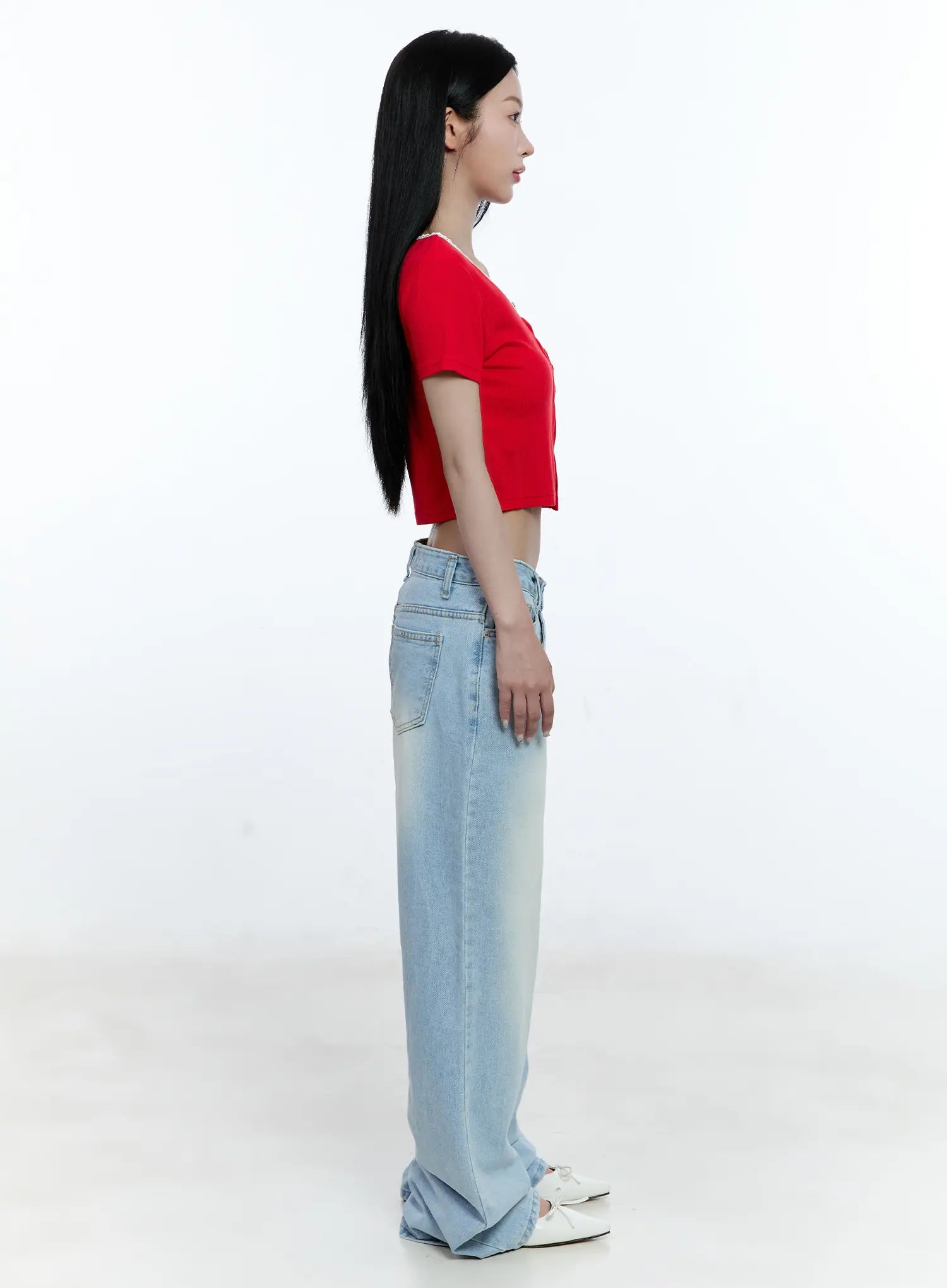 Cropped Button-Up Short Sleeve Cardigan CG512