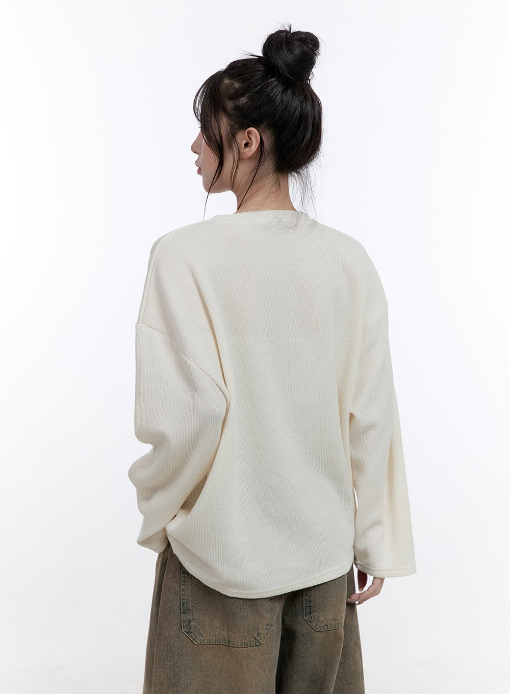 Oversized Graphic Long Sleeve T-Shirt CO418