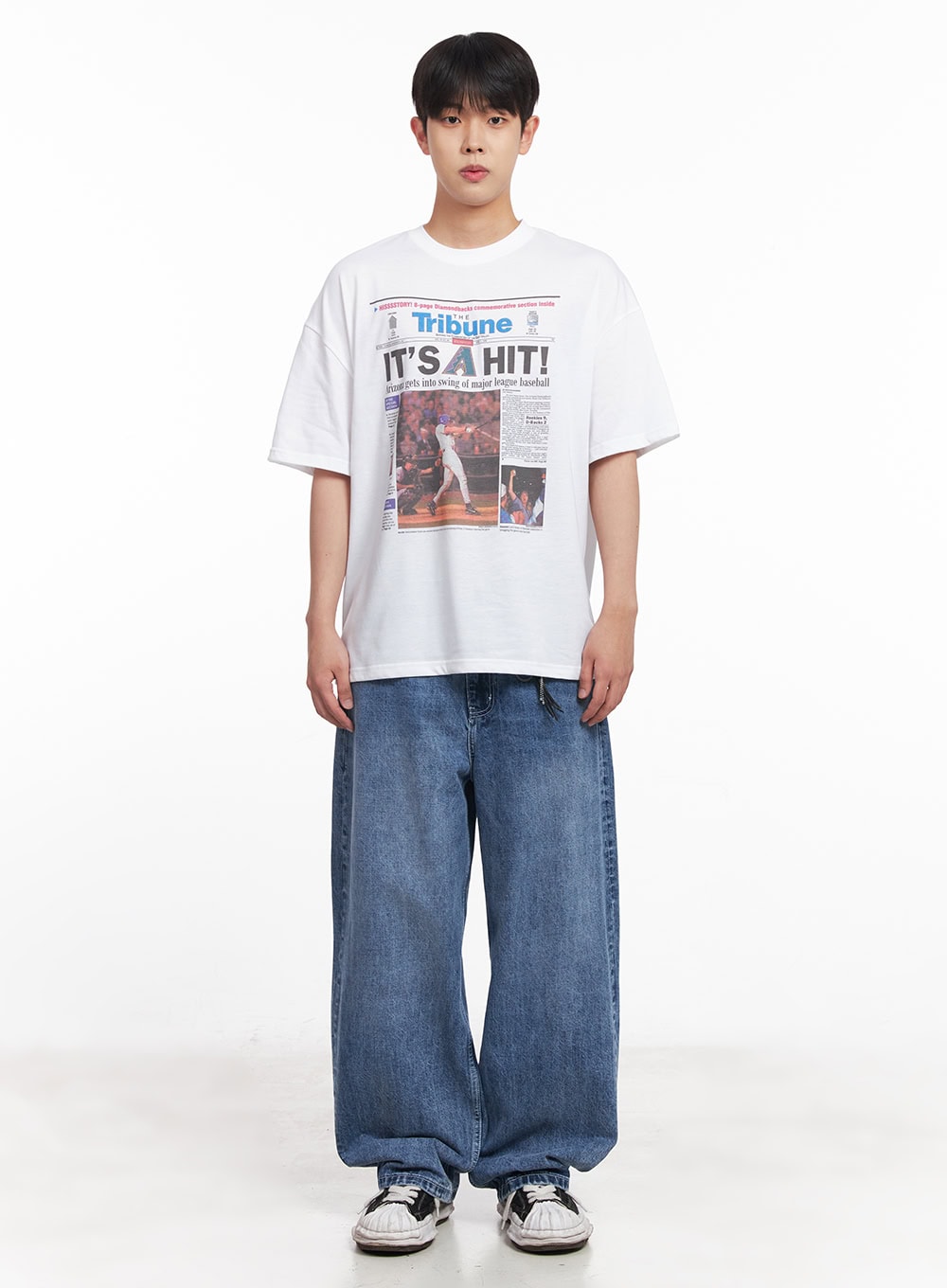 Men's Sport Graphic Oversized T-Shirt IY522