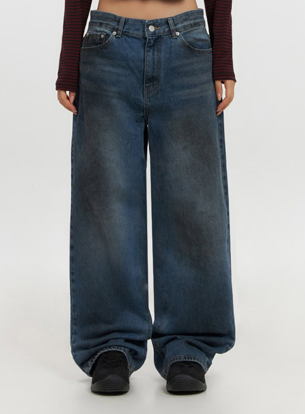 Brianna Dark Washed Wide-Leg Jeans IF510