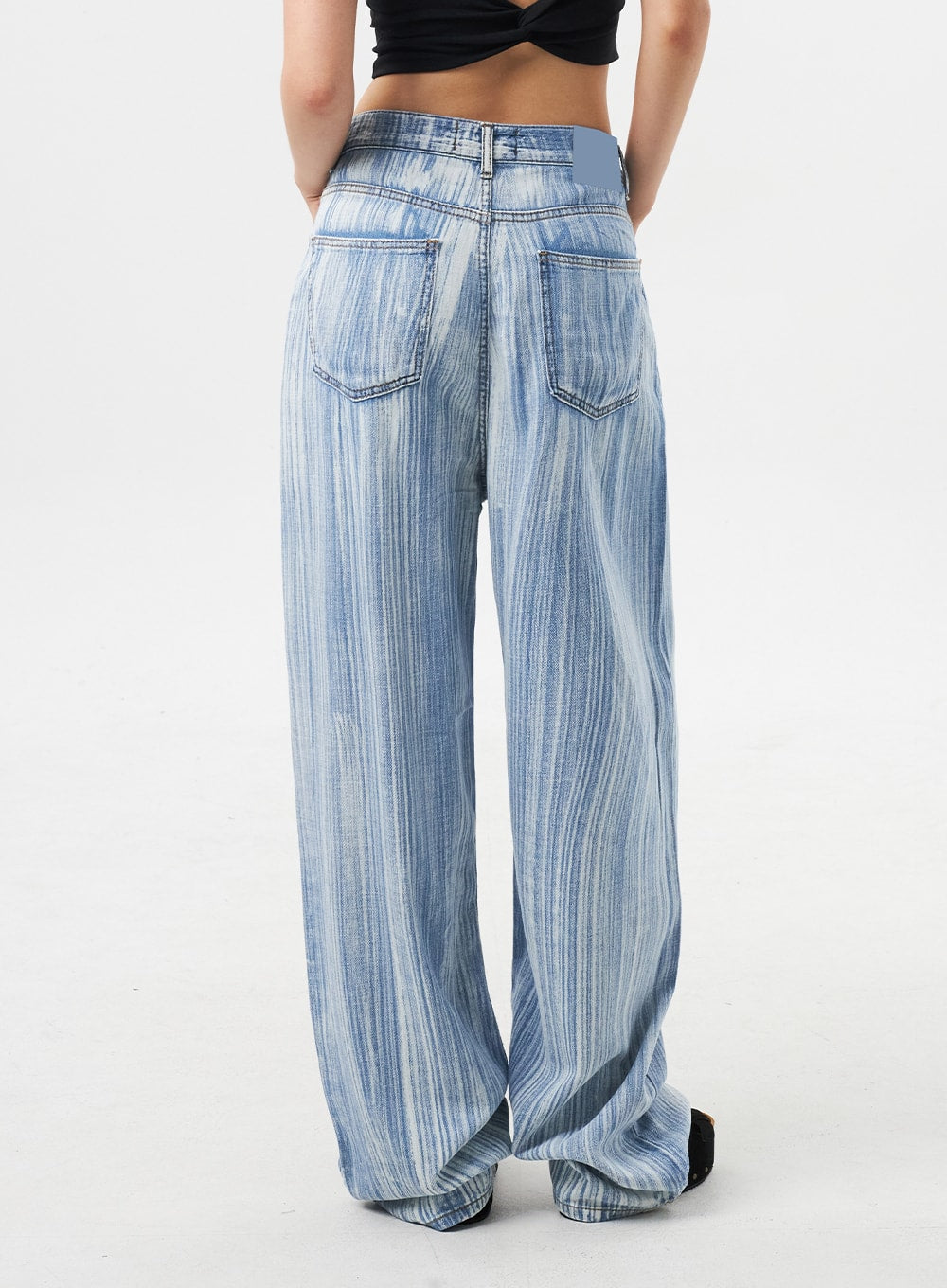 Stripe Baggy Jeans CU302