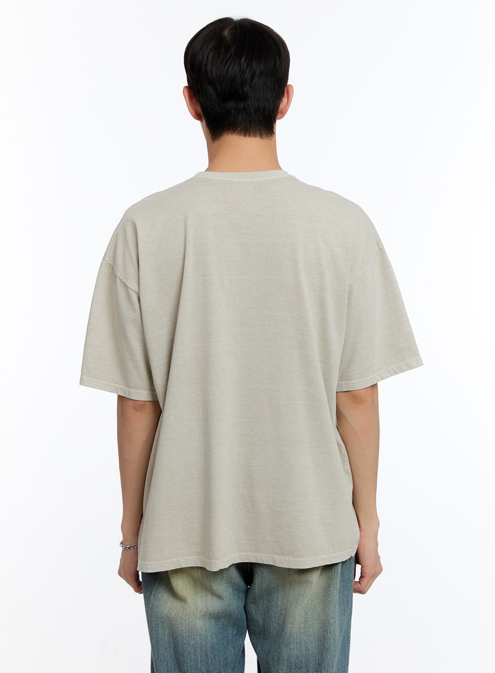 Men's Patch Washed Oversize T-Shirt IY529