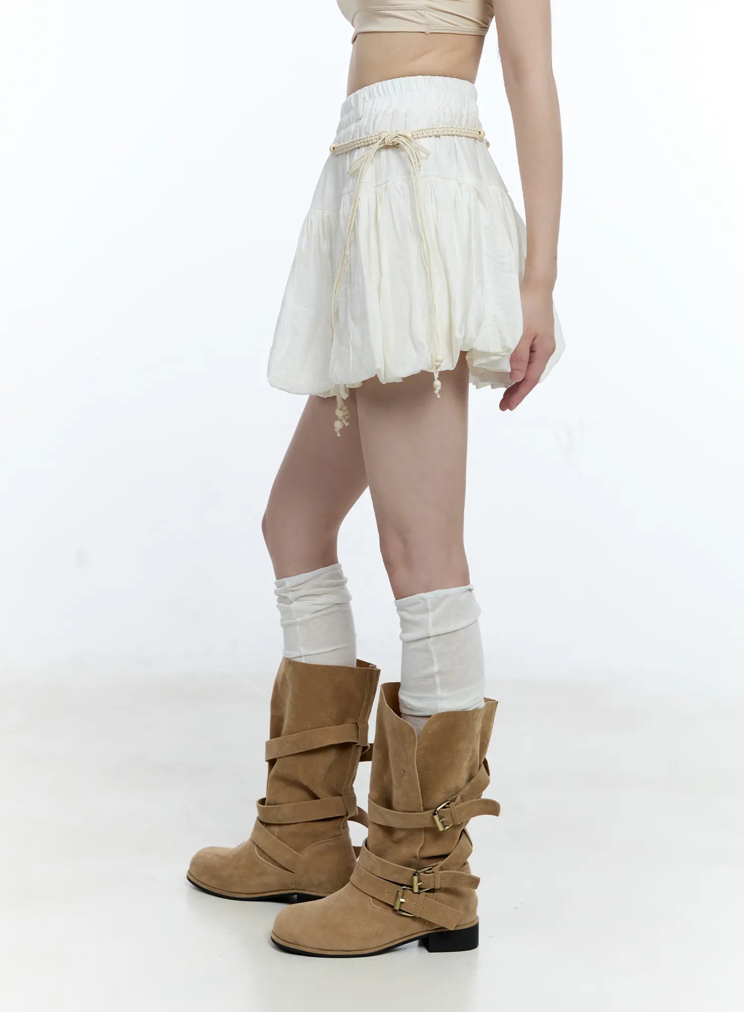 Balloon Shirred Mini Skirt CG511