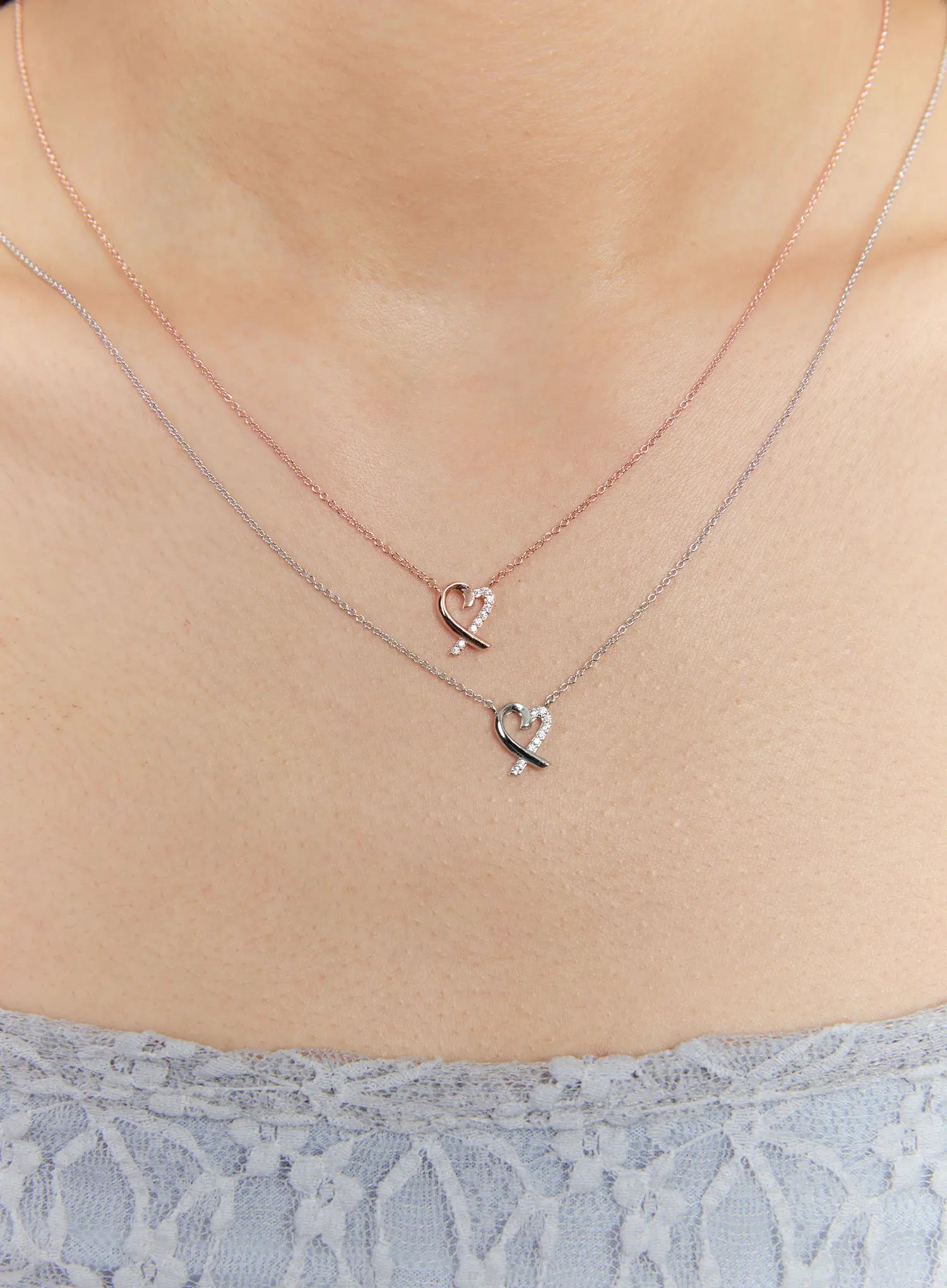 Trailing Heart Necklace IS517