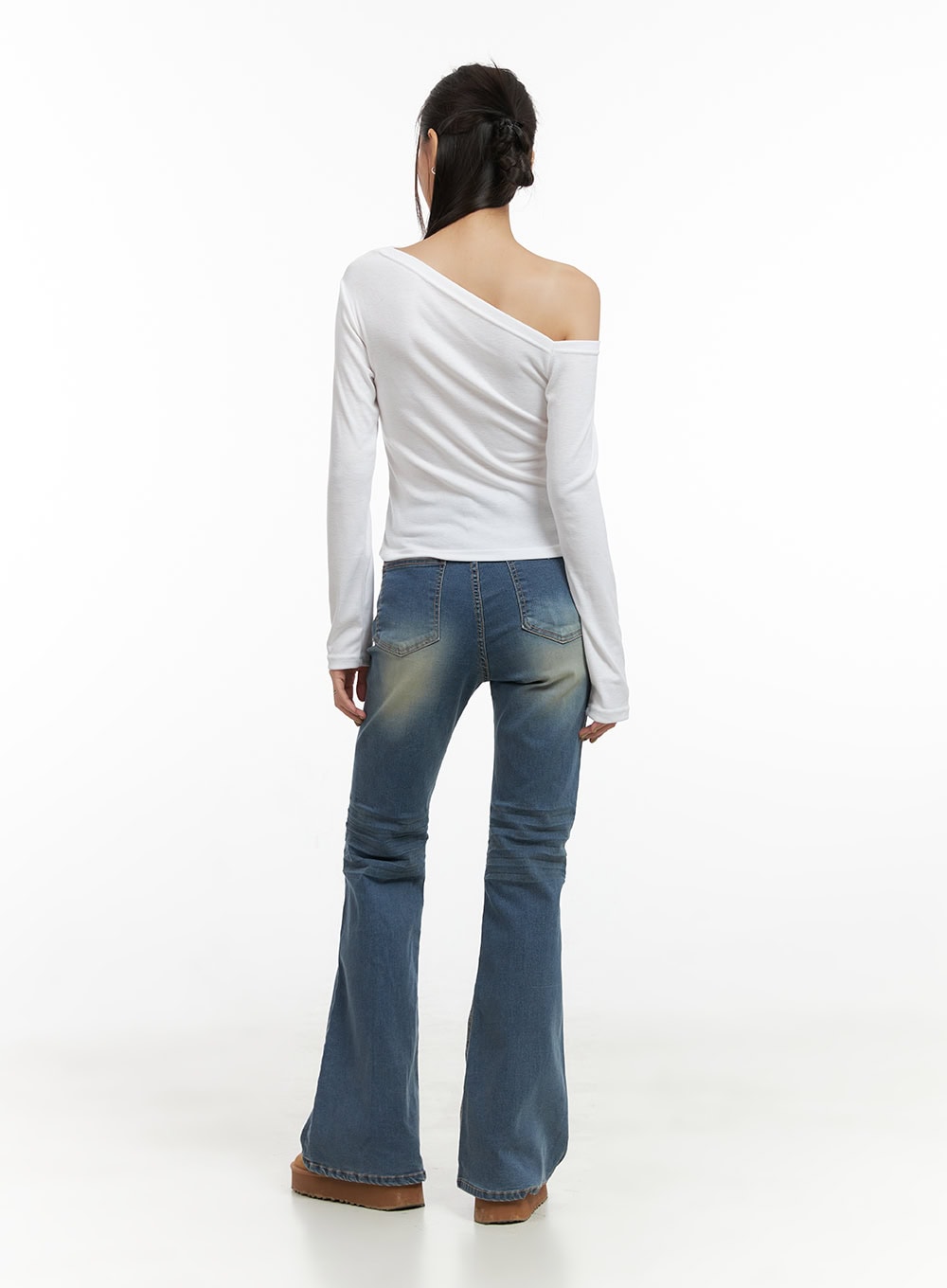 Selena Chic Washed Bootcut Jeans CO424