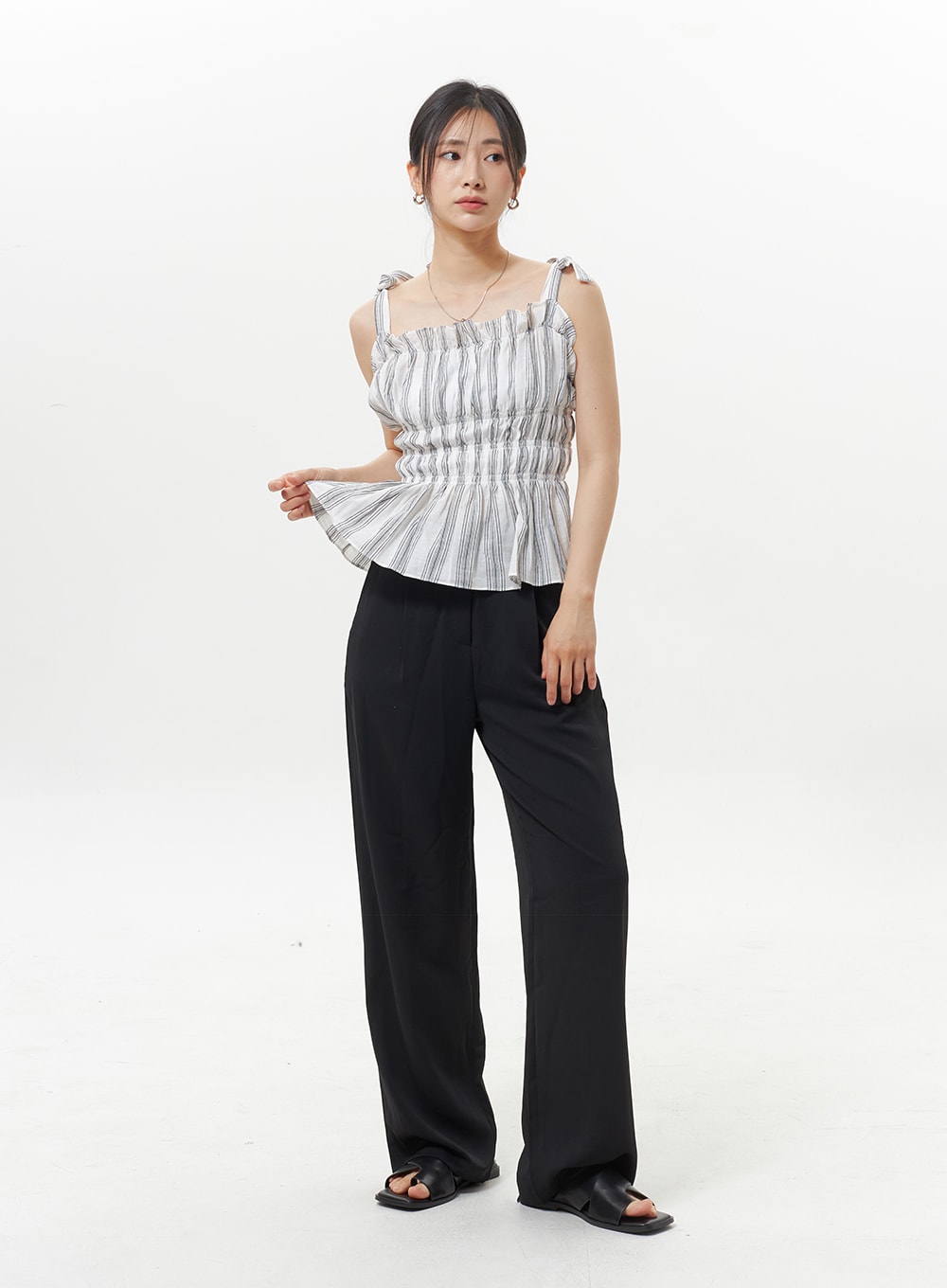 Stripe Frill Top OY326