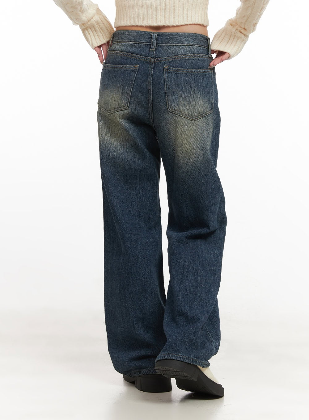 Audrey Washed Wide-Leg Jeans CJ516