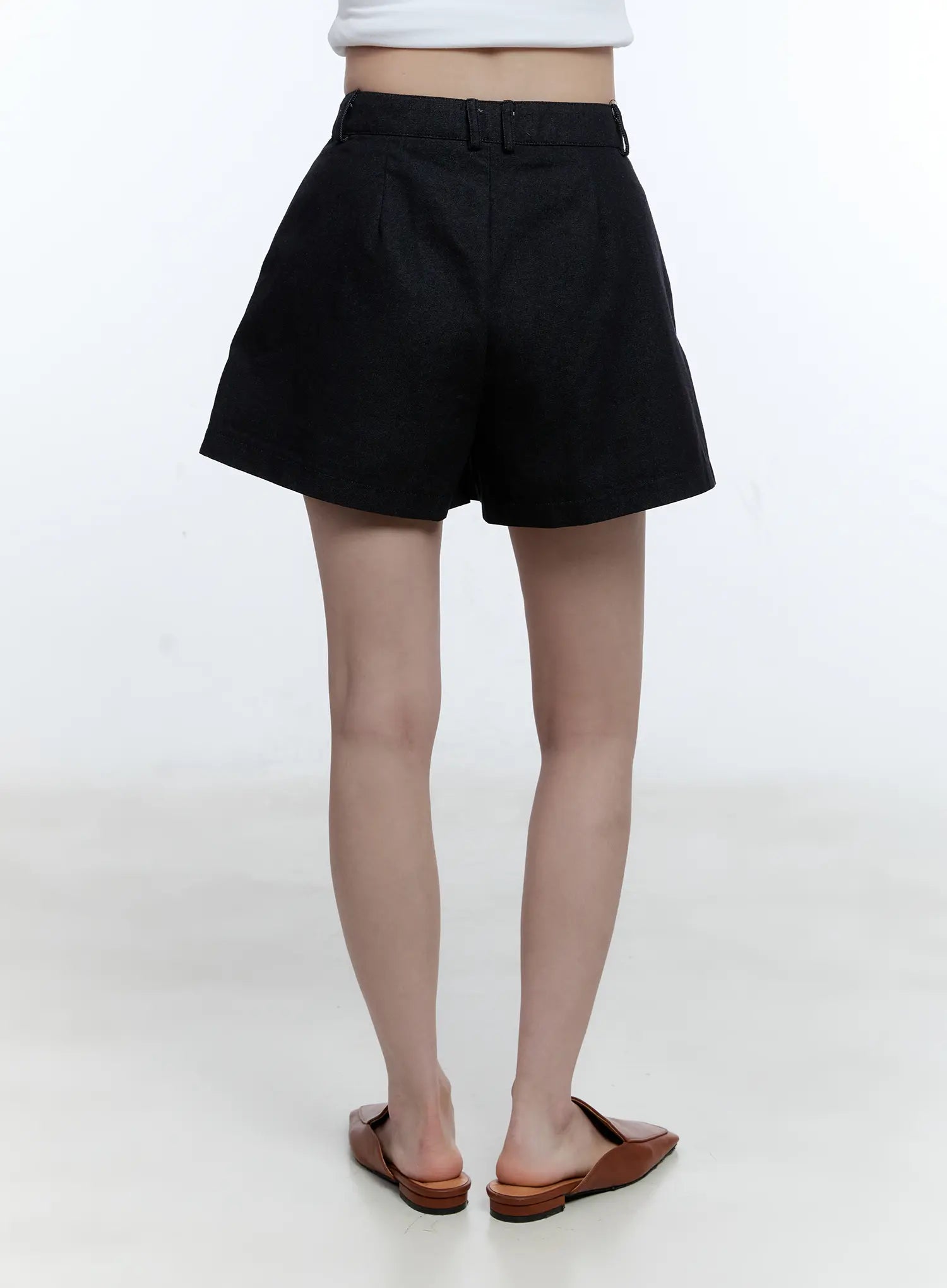 Fatima Wide-Fit Denim Shorts CG513