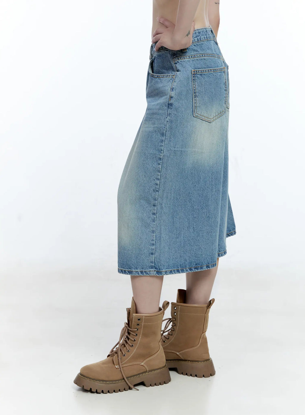 Washed Wide-Leg Jorts CG507
