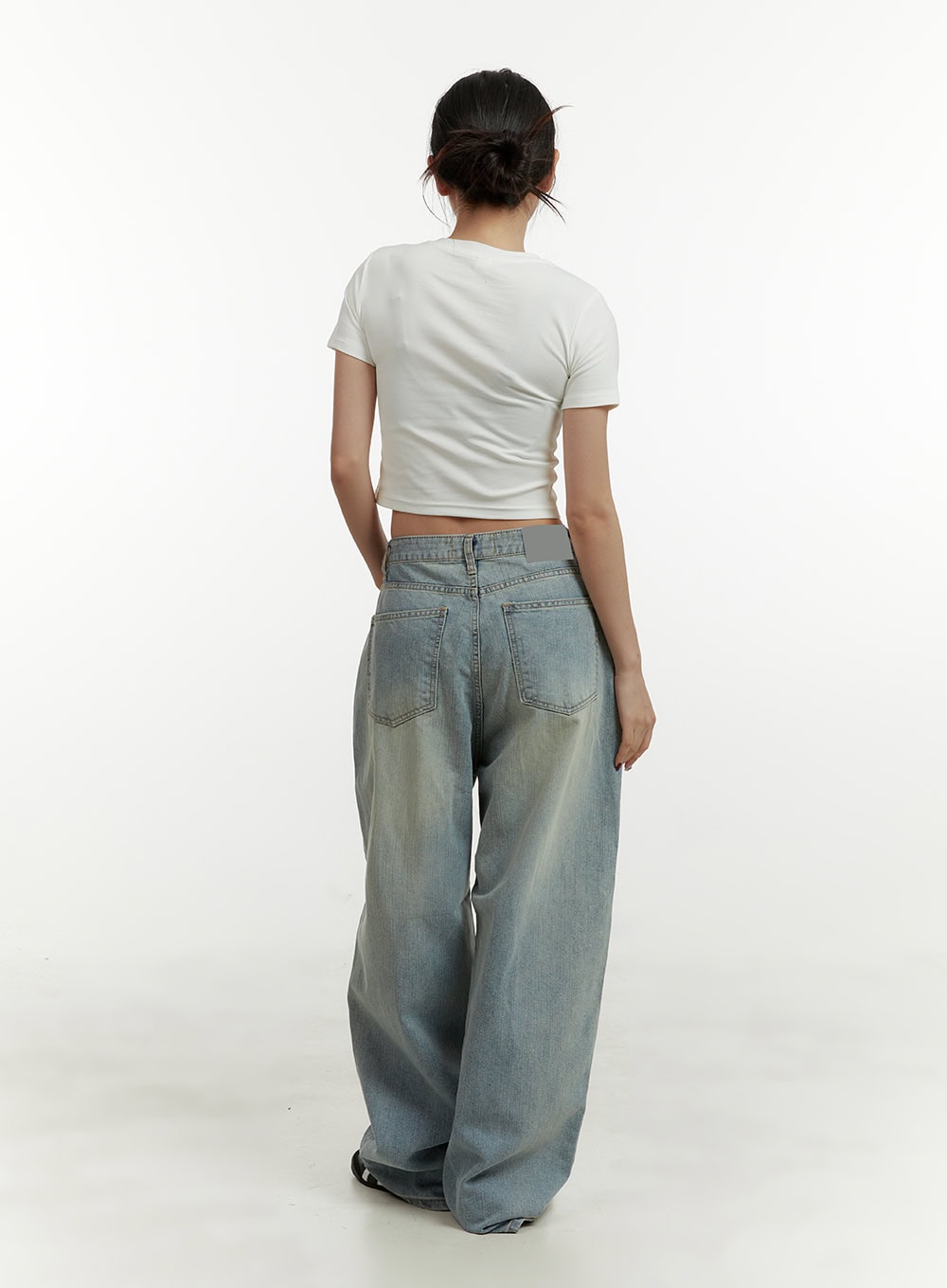 Relaxed Baggy Washed Jeans CY408