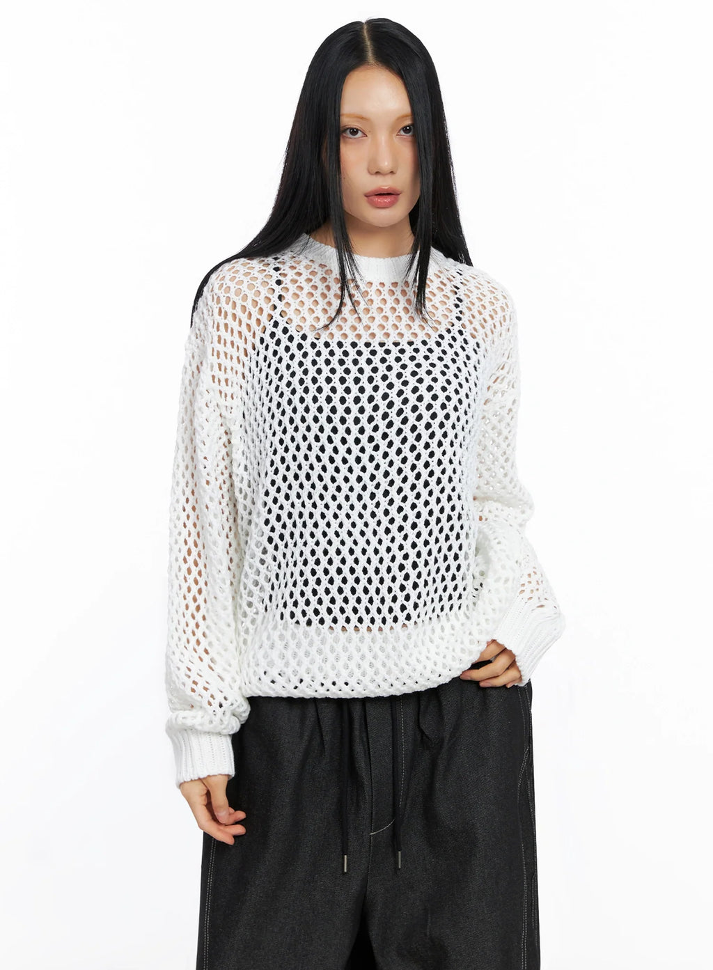 Mesh Knit Sweater CO516