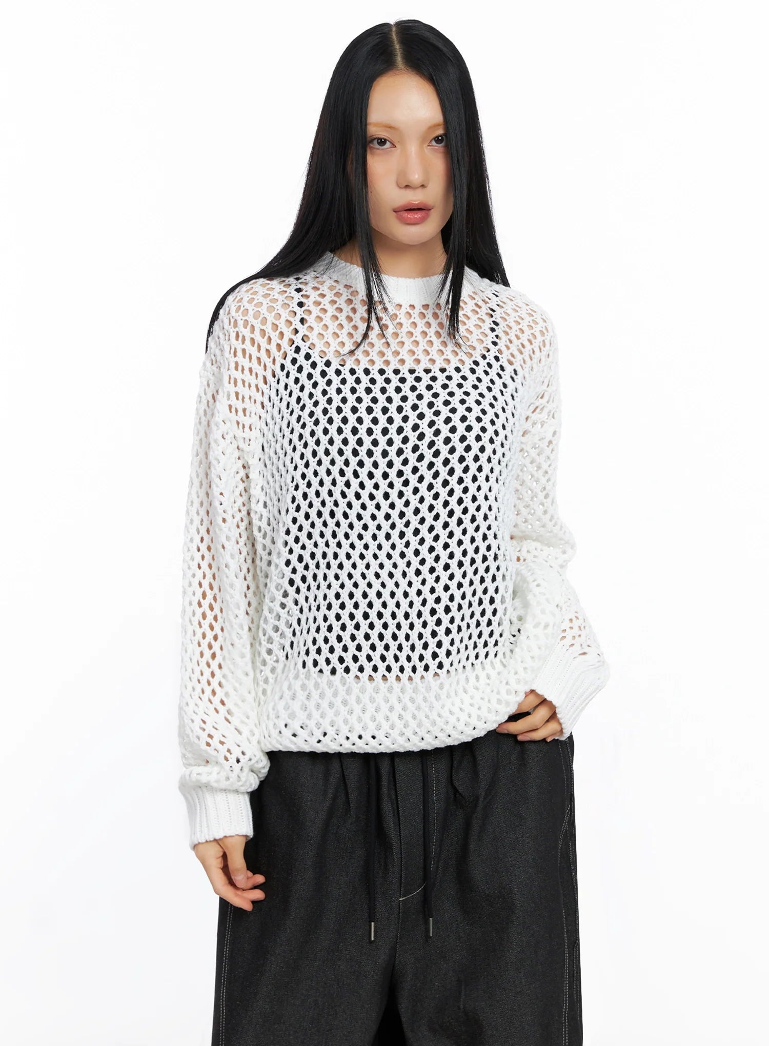 Mesh Knit Sweater CO516