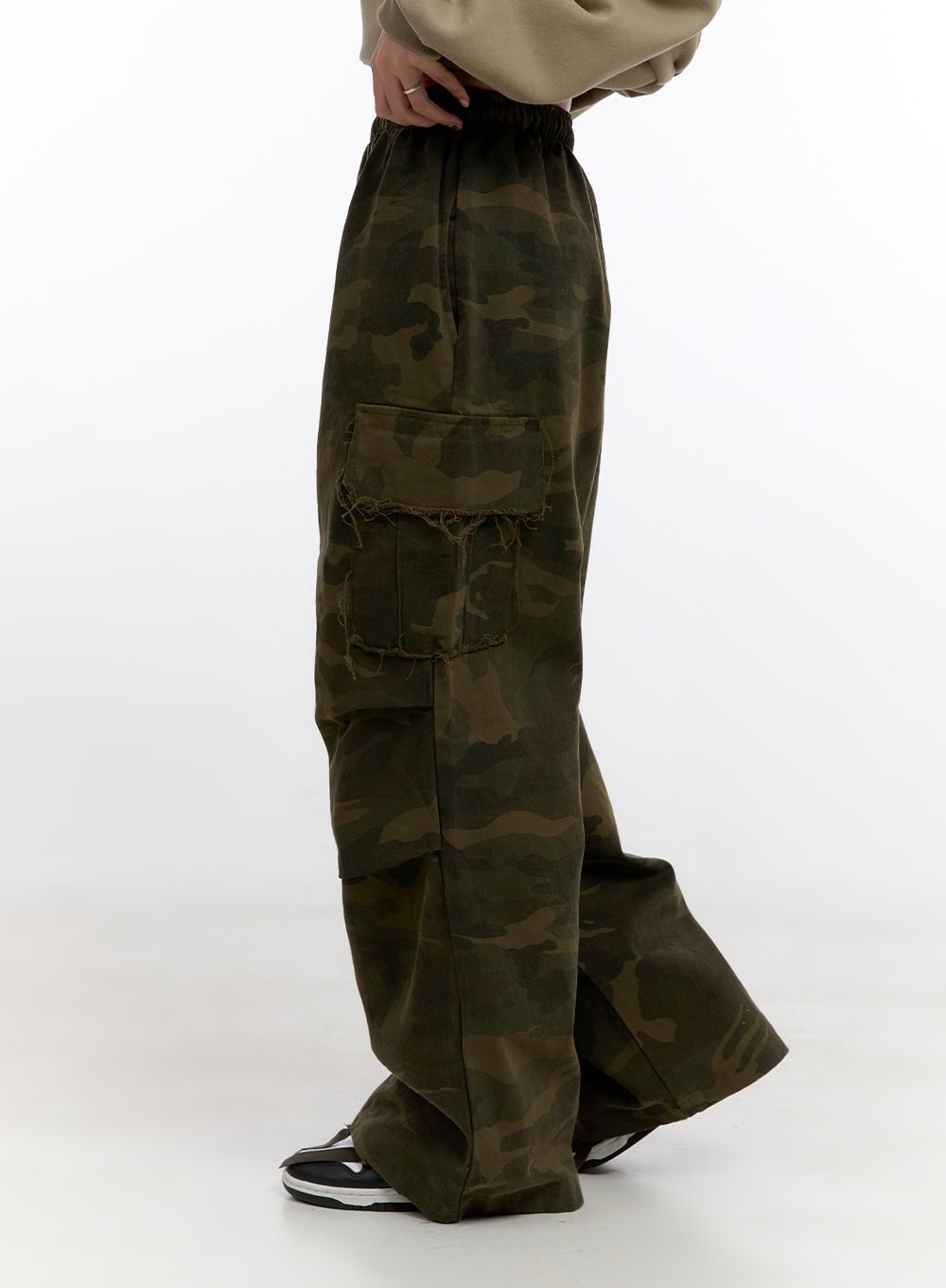 Wide Fit Camouflage Cargo Pants CN420