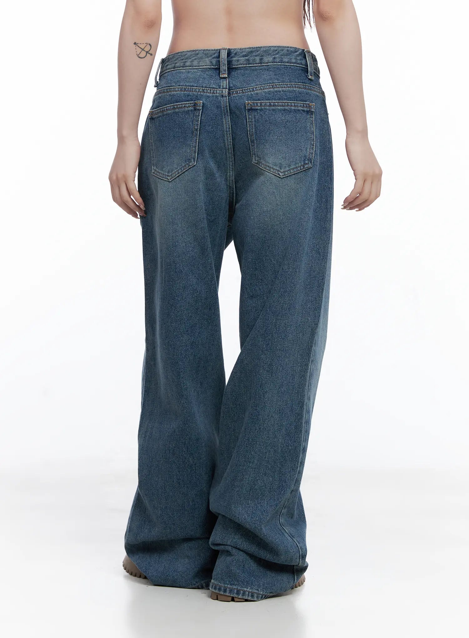 Amalia Wide Leg Vintage Washed Jeans CG529