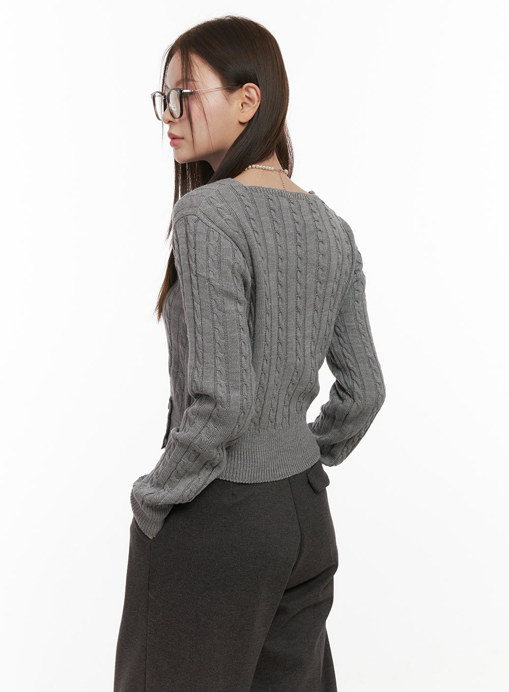 Cable Knit Button Detail Sweater OD412