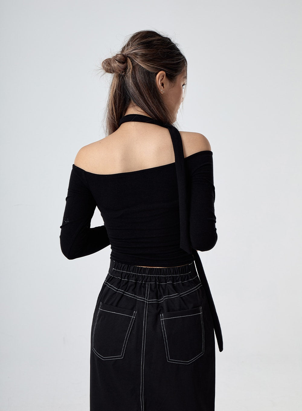 Muffler Off Shoulder Top Set CG24