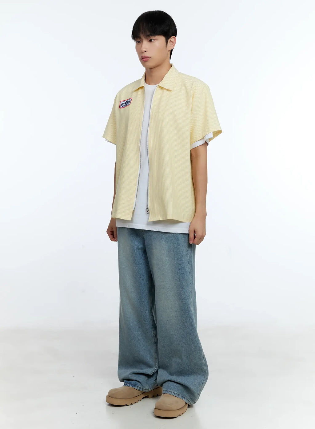 Men's Wide Leg Denim Jeans IG519