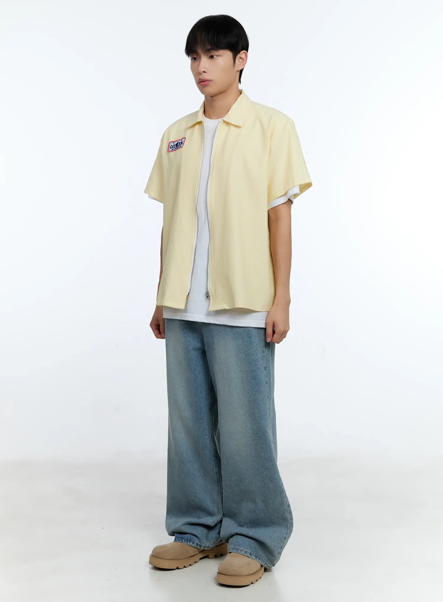 Men's Wide Leg Denim Jeans IG519