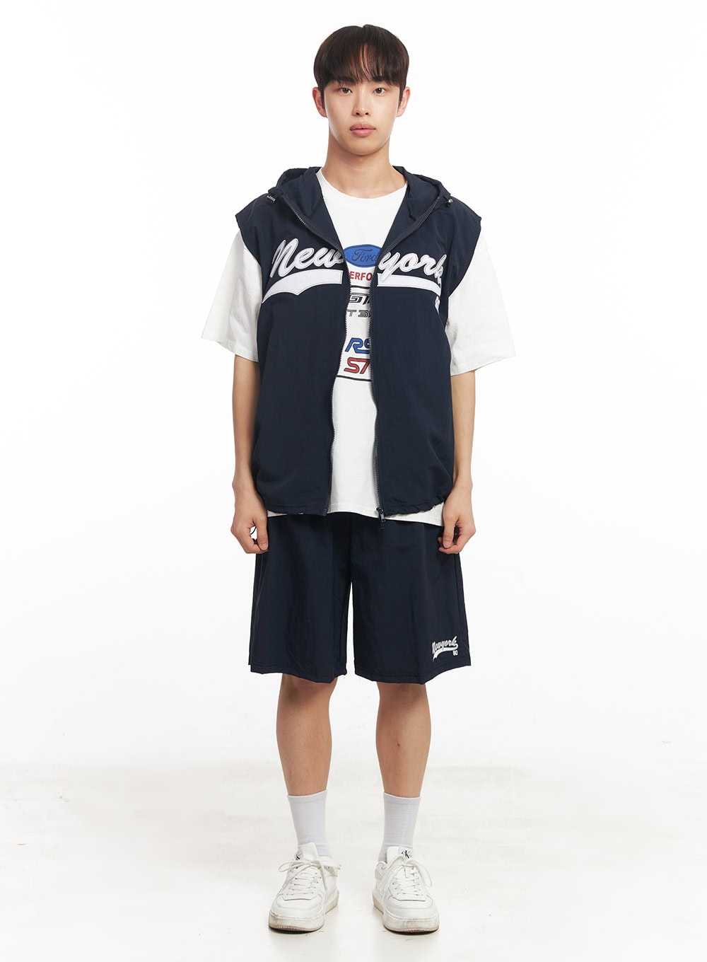 Men's New York Graphic Wide-Fit Shorts IA518