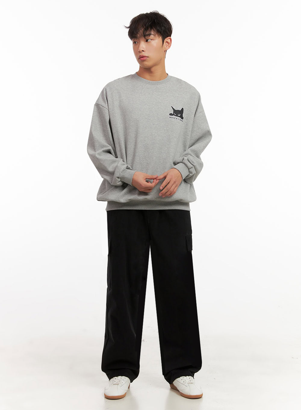 Men's Long-Sleeve Oversized Sweatshirt ID427