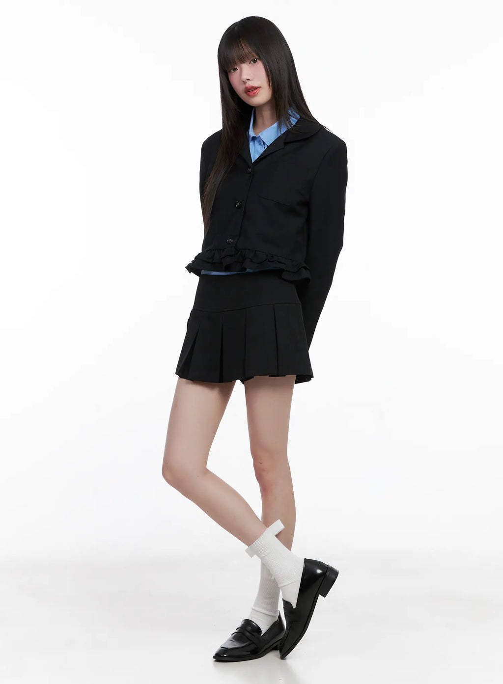 Frilly Cropped Blazer CG518