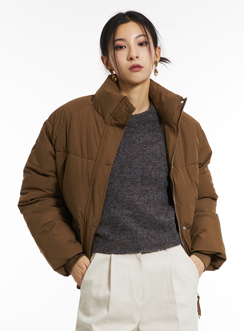 Crew Neck Knit Sweater IN308