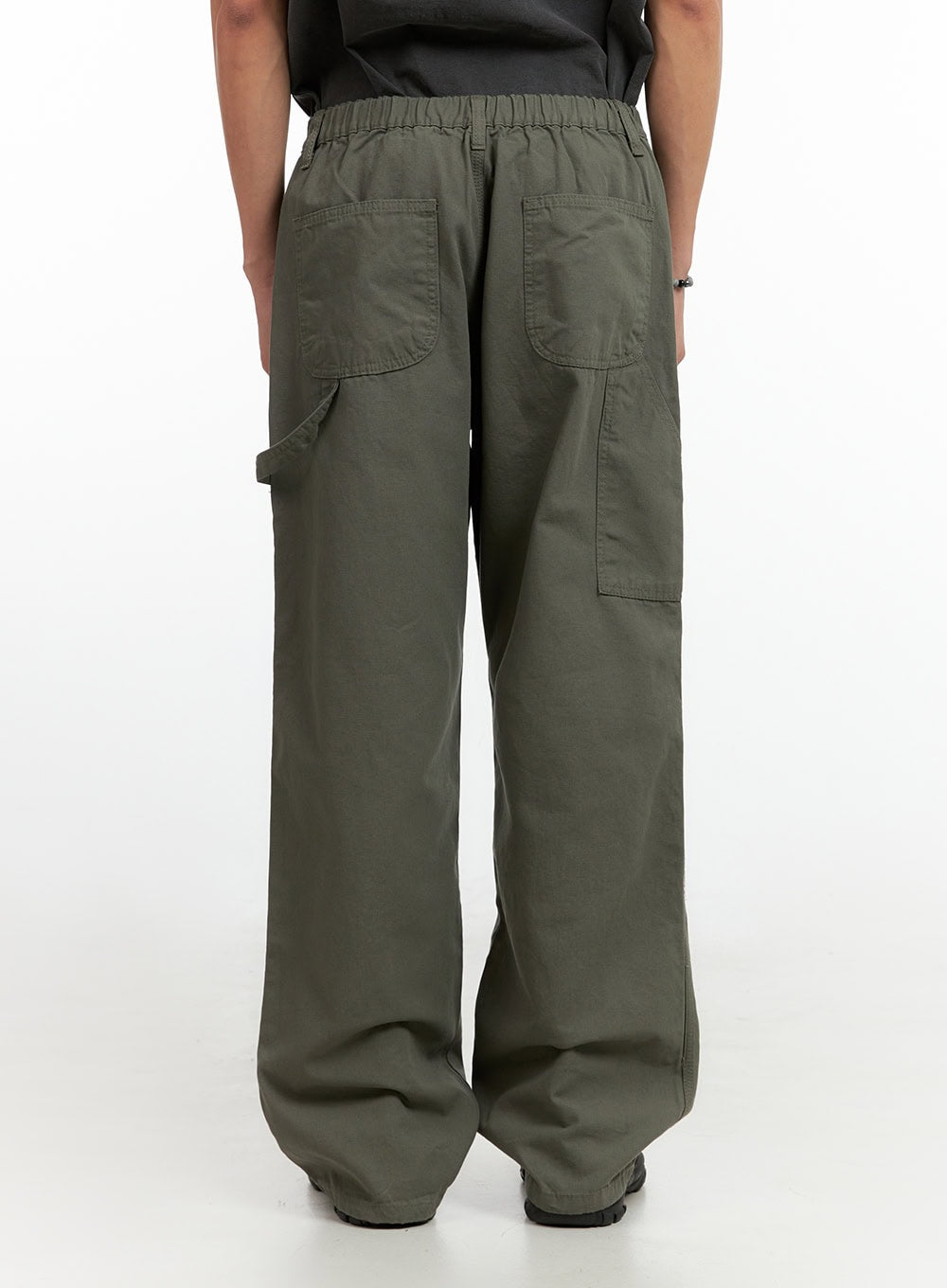 Men's Wide Fit Cotton Pants (Dark Green) IG402