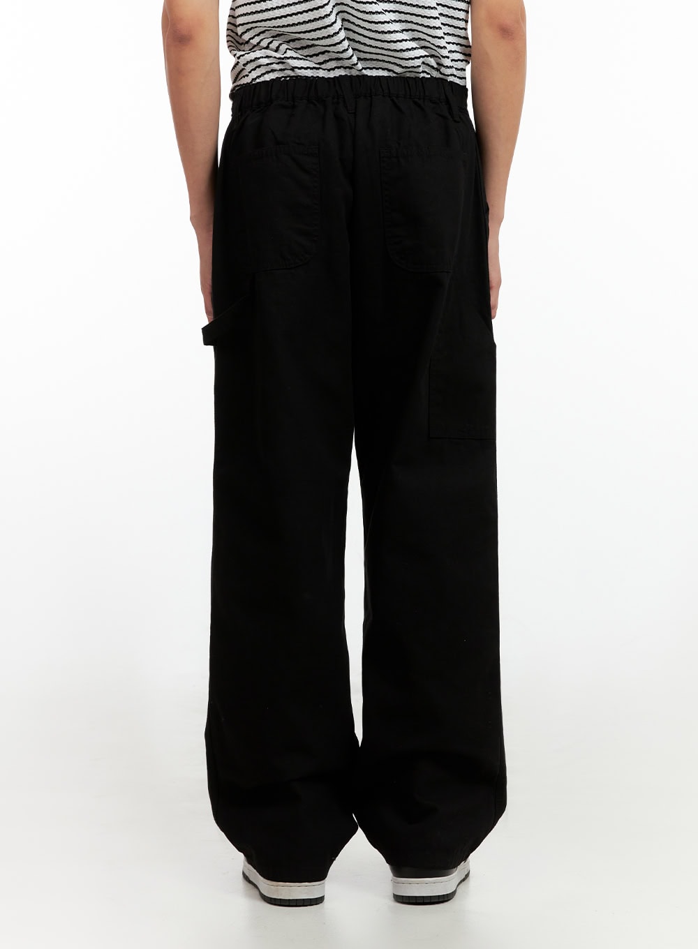 Men's Wide Fit Cotton Pants (Black) IG402