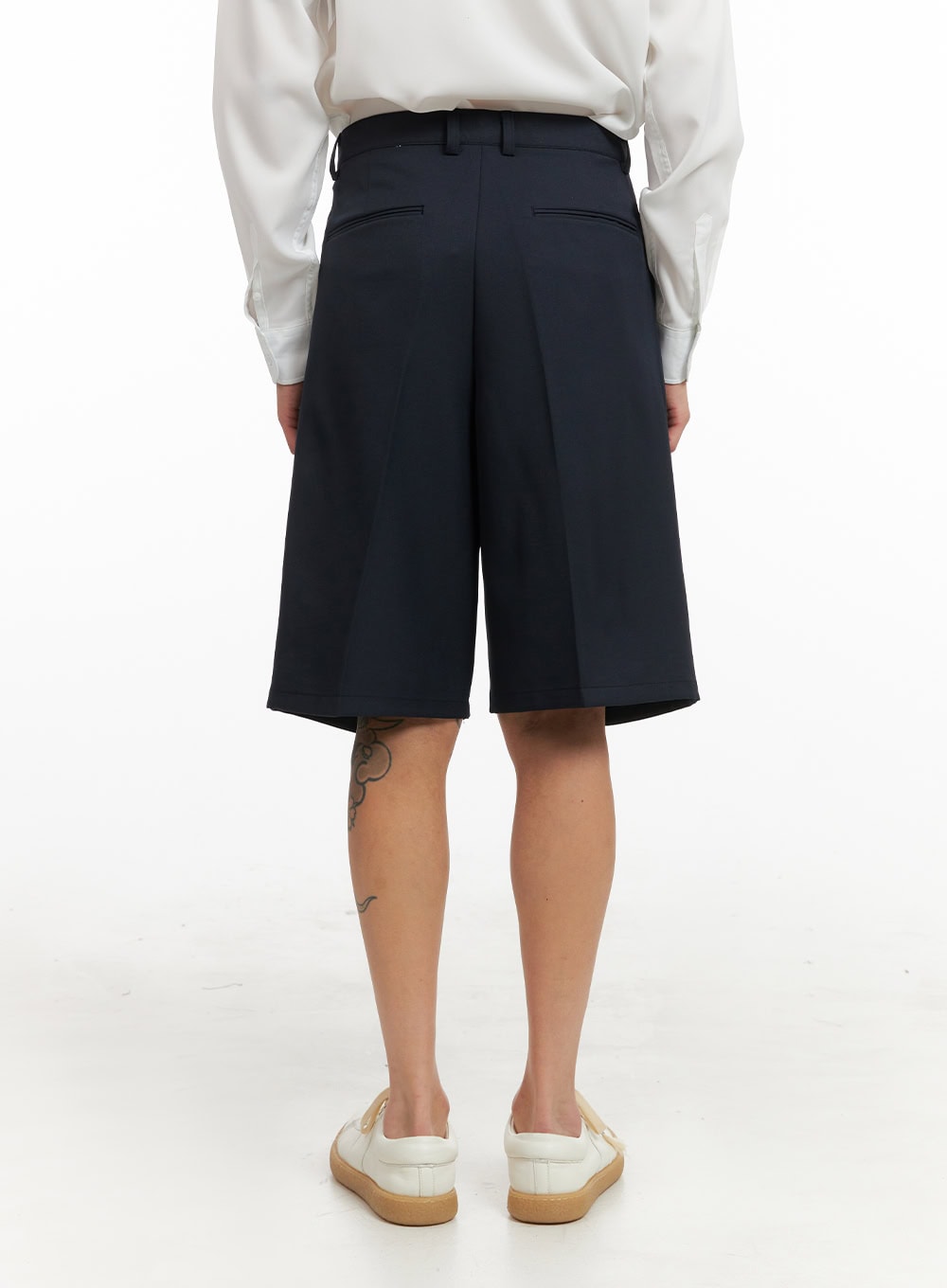 Men's Pintuck Wide Leg Shorts IY416