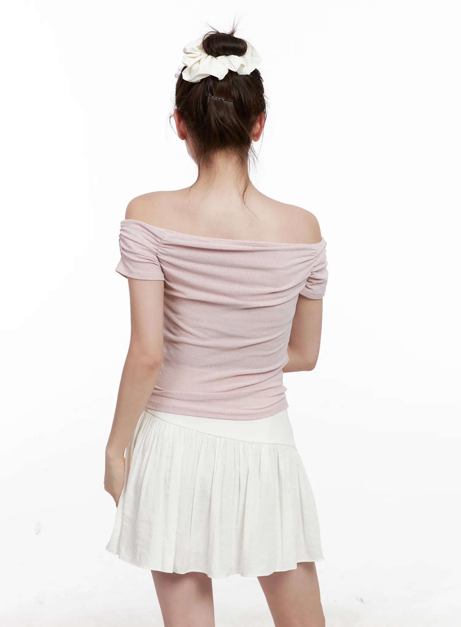 Off-Shoulder Ruched Top CL524