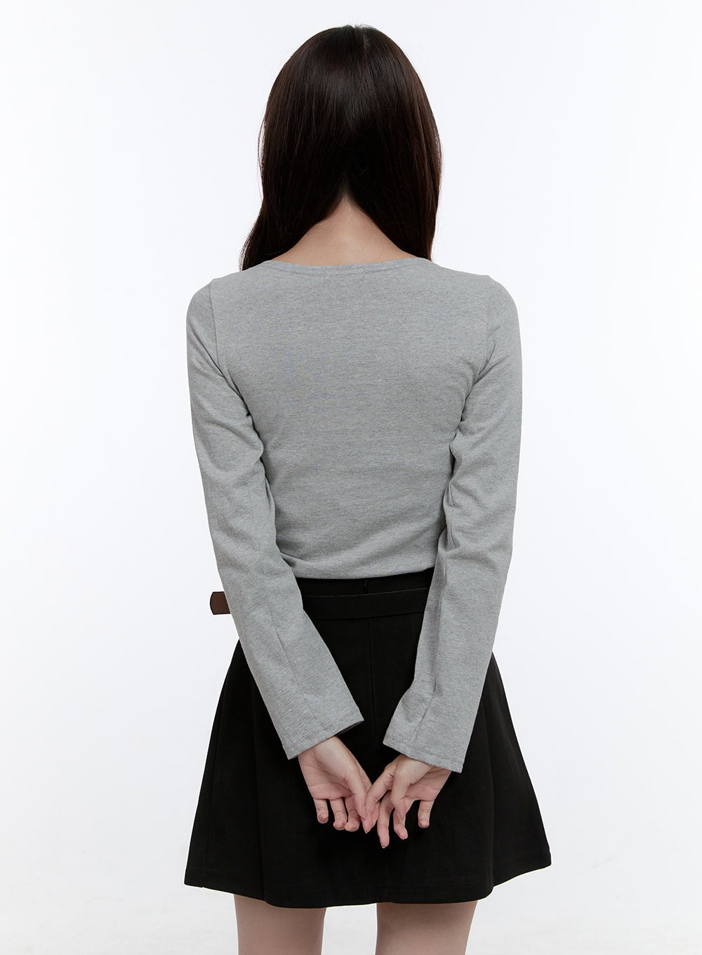 Cotton Ribbon Long Sleeve Top OO407