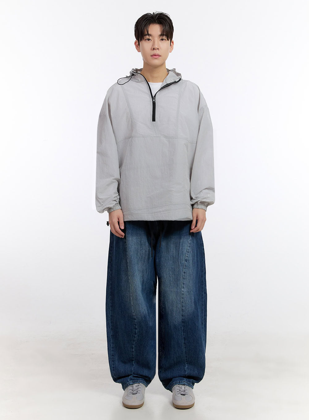 Men's Stitched Wide-Fit Jeans IF528