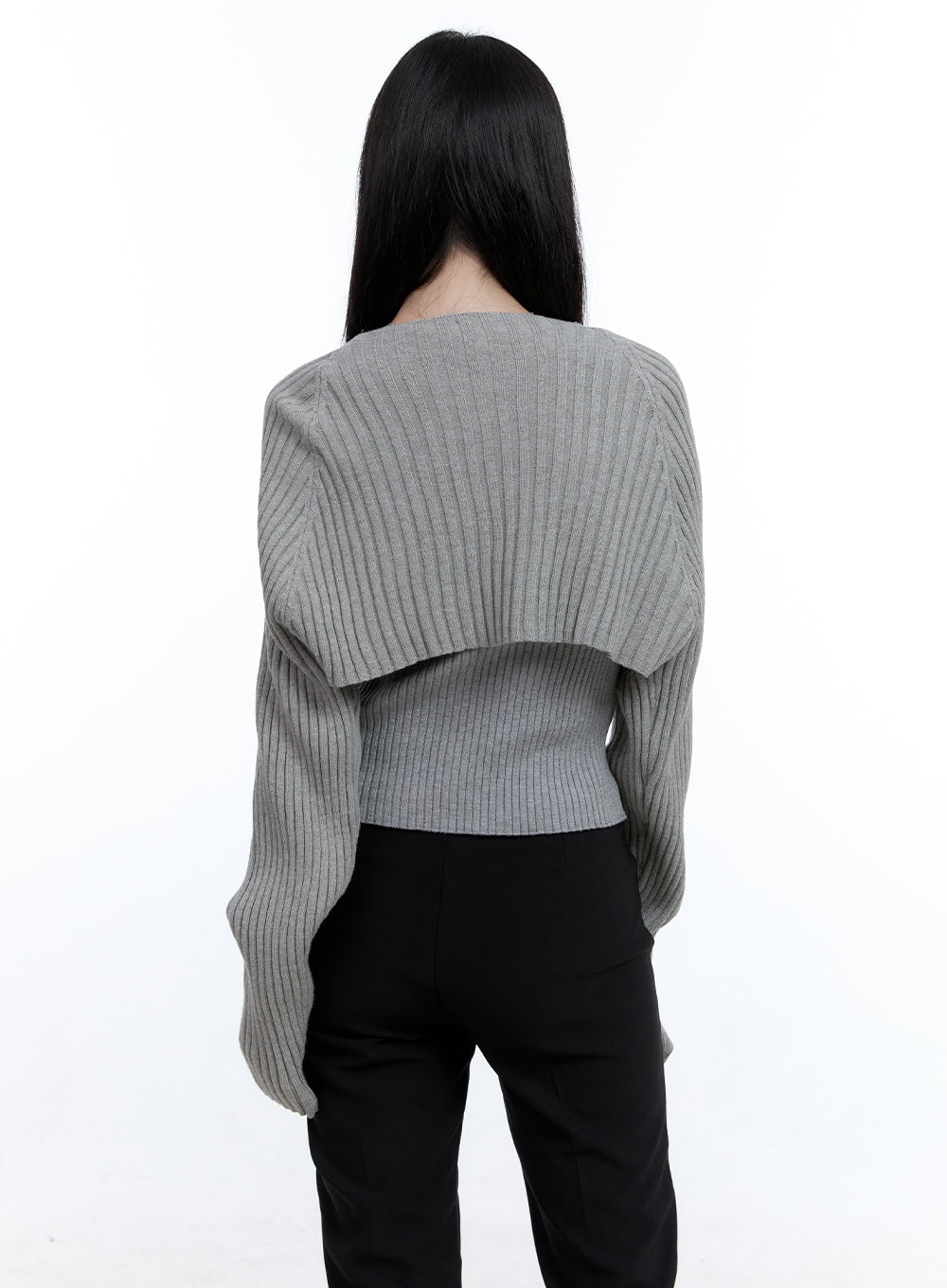 Solid Bolero Sleeve Top OO429