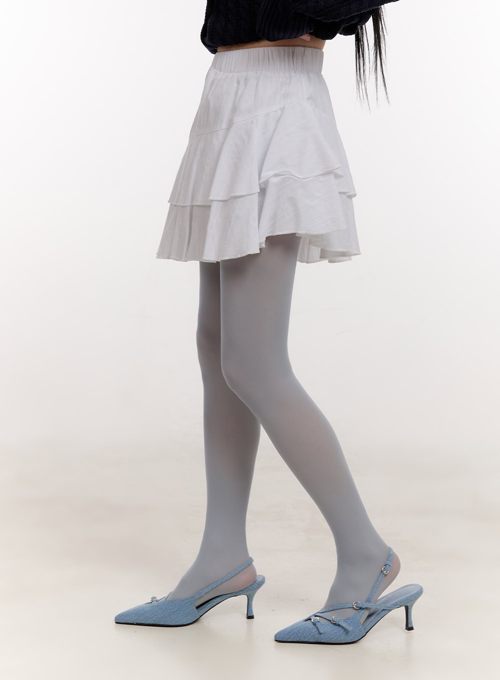 Ruffle Asymmetric Mini Skirt CJ529