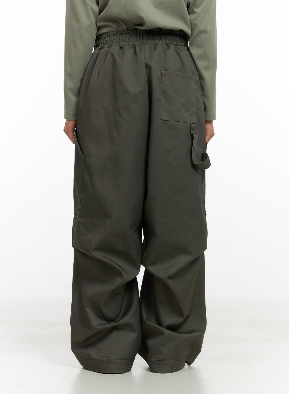 Wide-Fit Pintuck Cotton Pants CO410